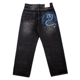 Mobius Dragon Denim Jeans Black / Blue